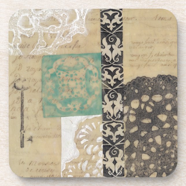 Filigree & Key II Beverage Coaster (Front)