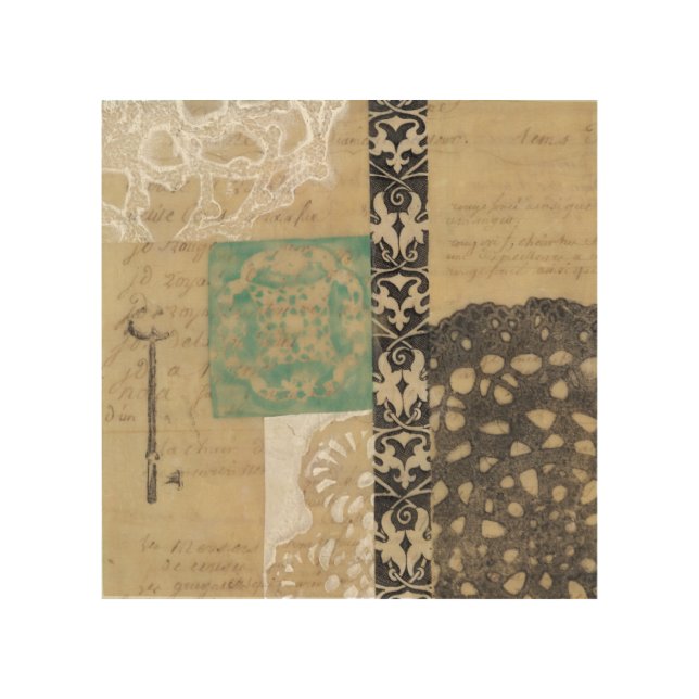 Filigree & Key II Wood Wall Decor (Front)