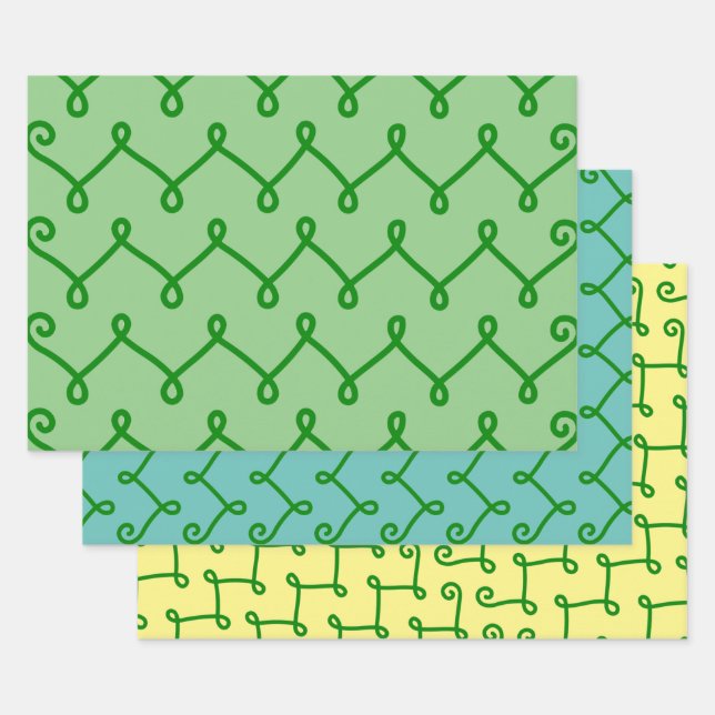 Filigree Lines Fun Art Wrap Craft Paper (Set)