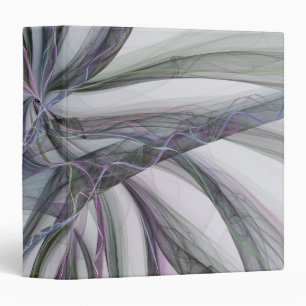 Filigree Motions Modern Abstract Swinging Fractal 3 Ring Binder