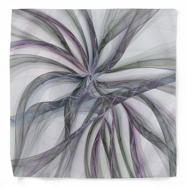 Filigree Motions Modern Abstract Swinging Fractal Bandana (Front)