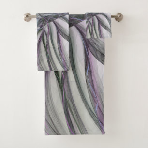 Filigree Motions Modern Abstract Swinging Fractal Bath Towel Set