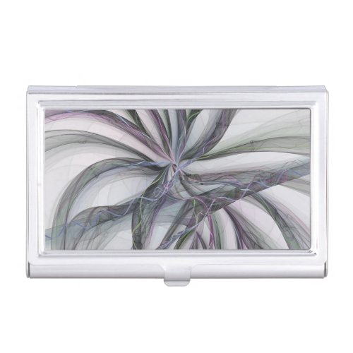 Filigree Motions Modern Abstract Swinging Fractal Business Card Case