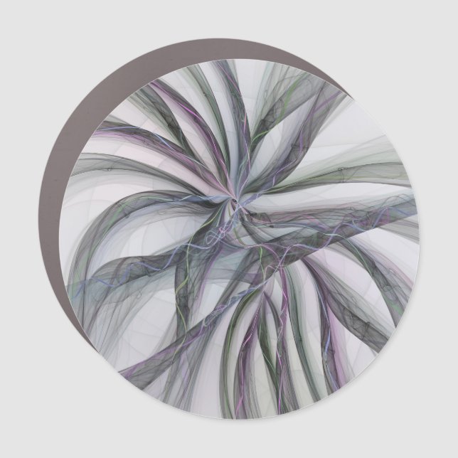 Filigree Motions Modern Abstract Swinging Fractal Car Magnet (Front)