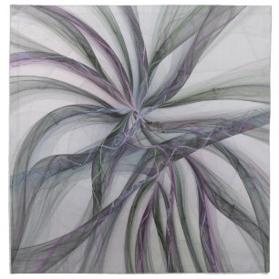 Filigree Motions Modern Abstract Swinging Fractal Cloth Napkin