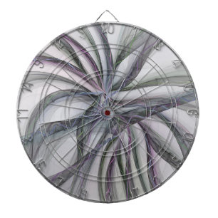 Filigree Motions Modern Abstract Swinging Fractal Dart Board