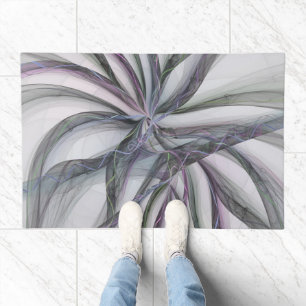 Filigree Motions Modern Abstract Swinging Fractal Doormat