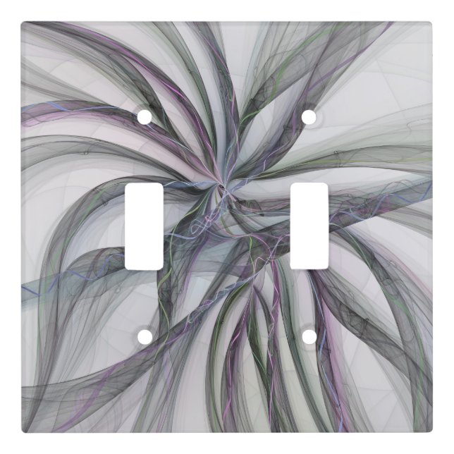 Filigree Motions Modern Abstract Swinging Fractal Light Switch Cover (Front)