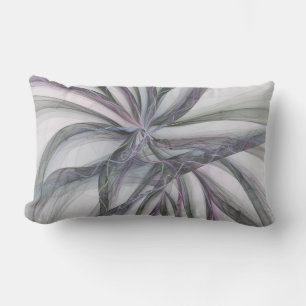 Filigree Motions Modern Abstract Swinging Fractal Lumbar Pillow