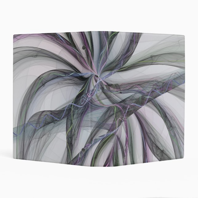 Filigree Motions Modern Abstract Swinging Fractal Mini Binder (Background)