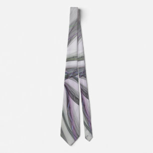 Filigree Motions Modern Abstract Swinging Fractal Neck Tie