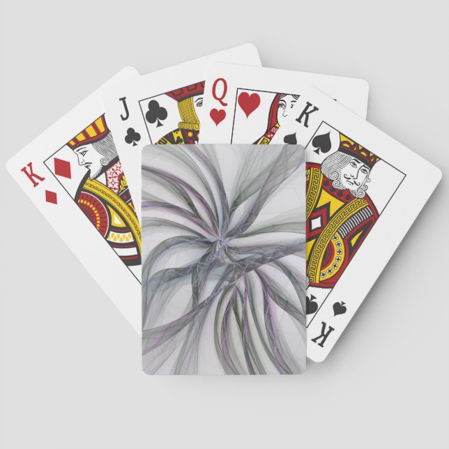 Filigree Motions Modern Abstract Swinging Fractal Poker Cards (Back)