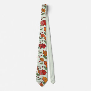 filigree poppy field neck tie