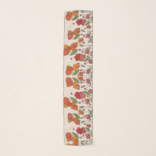 filigree poppy field  scarf