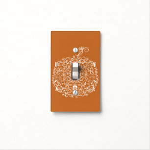 Filigree Pumpkin Elegant Autumn Light Switch Cover