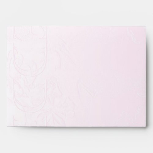 Filigreed Wedding Pink Silk Damask Flower Envelope