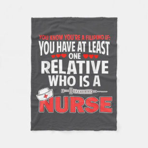 Filino Nurse Funny Saying Philipnes Noy Men Women  Fleece Blanket