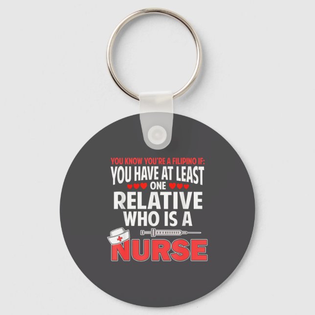 Filino Nurse Funny Saying Philipnes Noy Men Women  Keychain (Front)