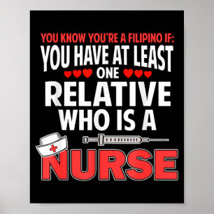 Filino Nurse Funny Saying Philipnes Noy Men Women Poster