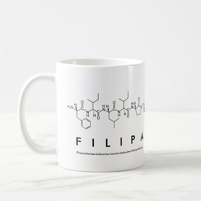 Filipa peptide name mug (Left)