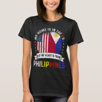 Filipina American Flag Filipino Roots USA Citizen T-Shirt