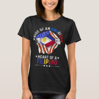 Filipina American Foreign Phillipines Flag T-Shirt