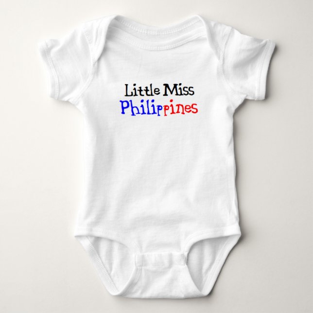 filipina little miss baby bodysuit (Front)