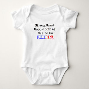 filipina strong baby bodysuit