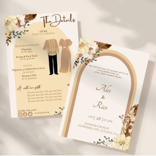 Filipiniana Filipino Wedding Invitation Boho