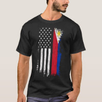 Filipino American Flag Hoodie - Pride Philippines  T-Shirt