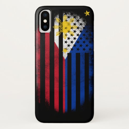 Filipino American Flag   Philippines and USA iPhone XS Case