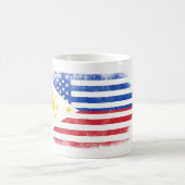 Filipino American Flag   Philippines and USA Coffee Mug (Center)