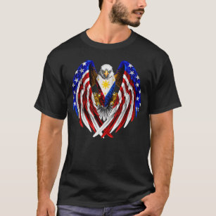 Philippines T-Shirt - Philippine Eagles Filipino Flag T-Shirt