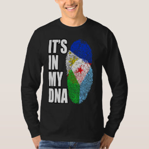 Filipino And Djiboutian Mix DNA Flag Heritage T-Shirt