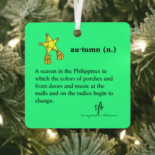 Filipino Autumn Metal Ornament