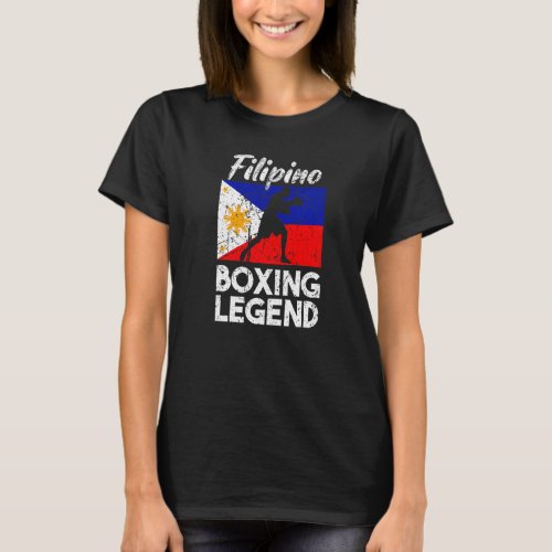 Filipino Boxing Philippine Flag Boxing Pinoy T_Shirt