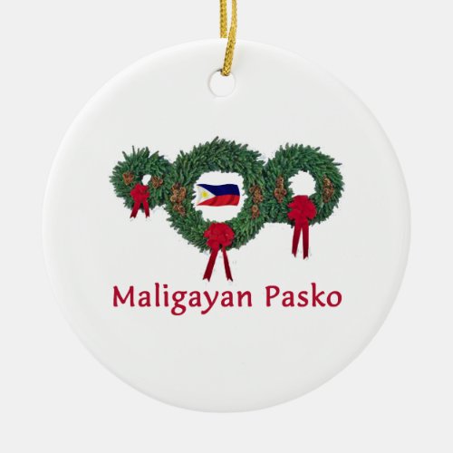 Filipino Christmas 2 Ceramic Ornament