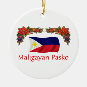 Filipino Christmas Ceramic Ornament