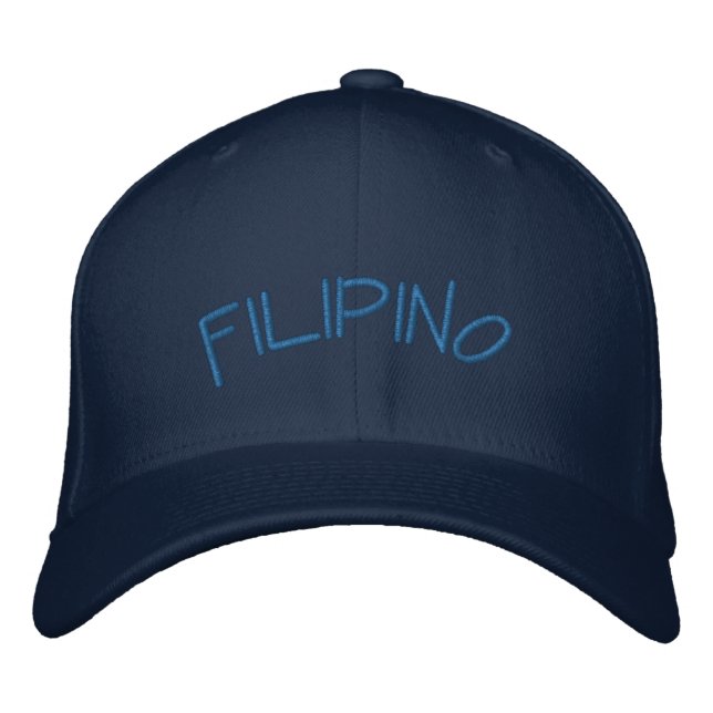 Filipino - Embroidery Embroidered Baseball Hat (Front)