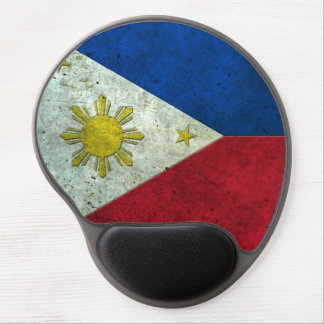 Filipino Flag Aged Steel Effect Gel Mouse Pad