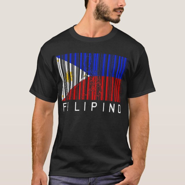 Filipino Flag Barcode T-Shirt (Front)