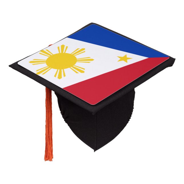 Filipino flag graduation cap topper (Angled)