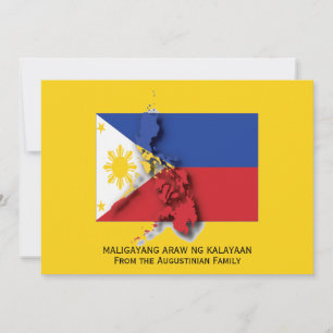 Filipino Flag HAPPY INDEPENDENCE DAY Holiday Card