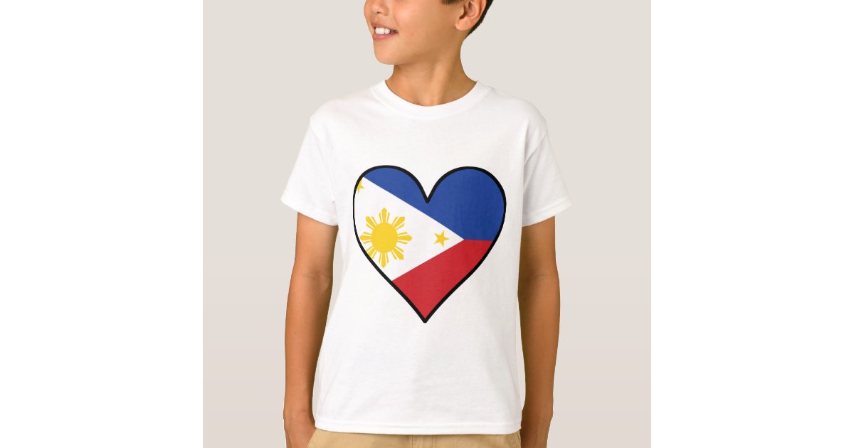 Filipino Flag Heart T-Shirt | Zazzle.com