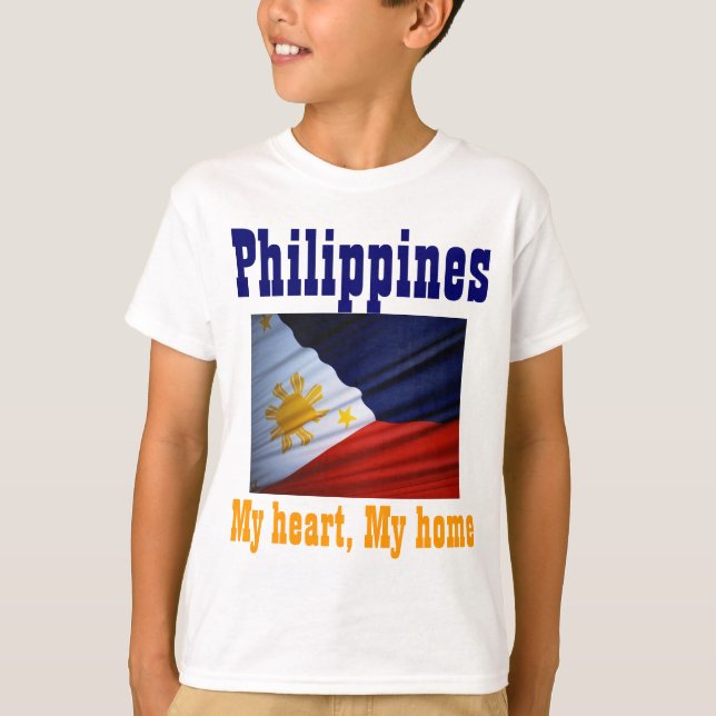 Filipino flag kids t-shirts (Front)