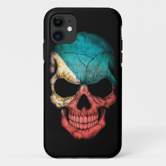 Filipino Flag Skull on Black iPhone 11 Case