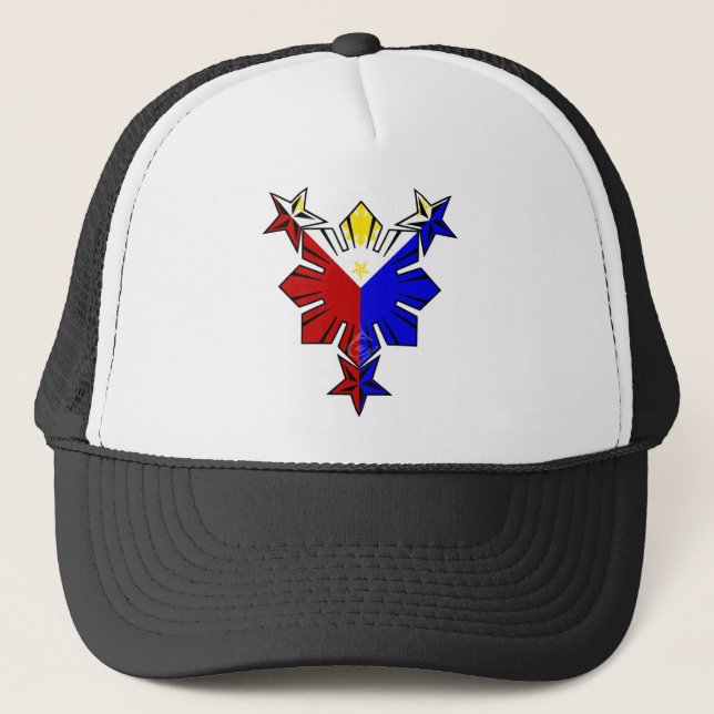 Filipino Flag Sun and Stars Hat (Front)