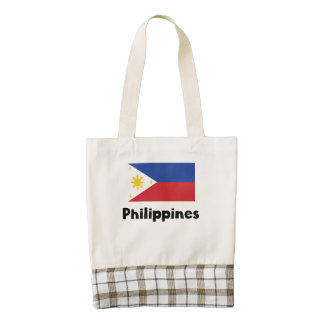 Filipino Flag Zazzle HEART Tote Bag