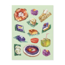 Filipino Food Delicacies in Watercolor Pinoy