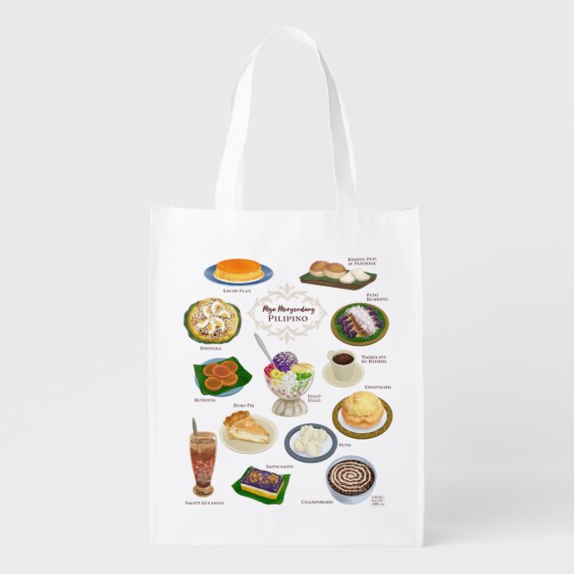 Filipino Food / Meryenda / Desserts Grocery Bag (Front)